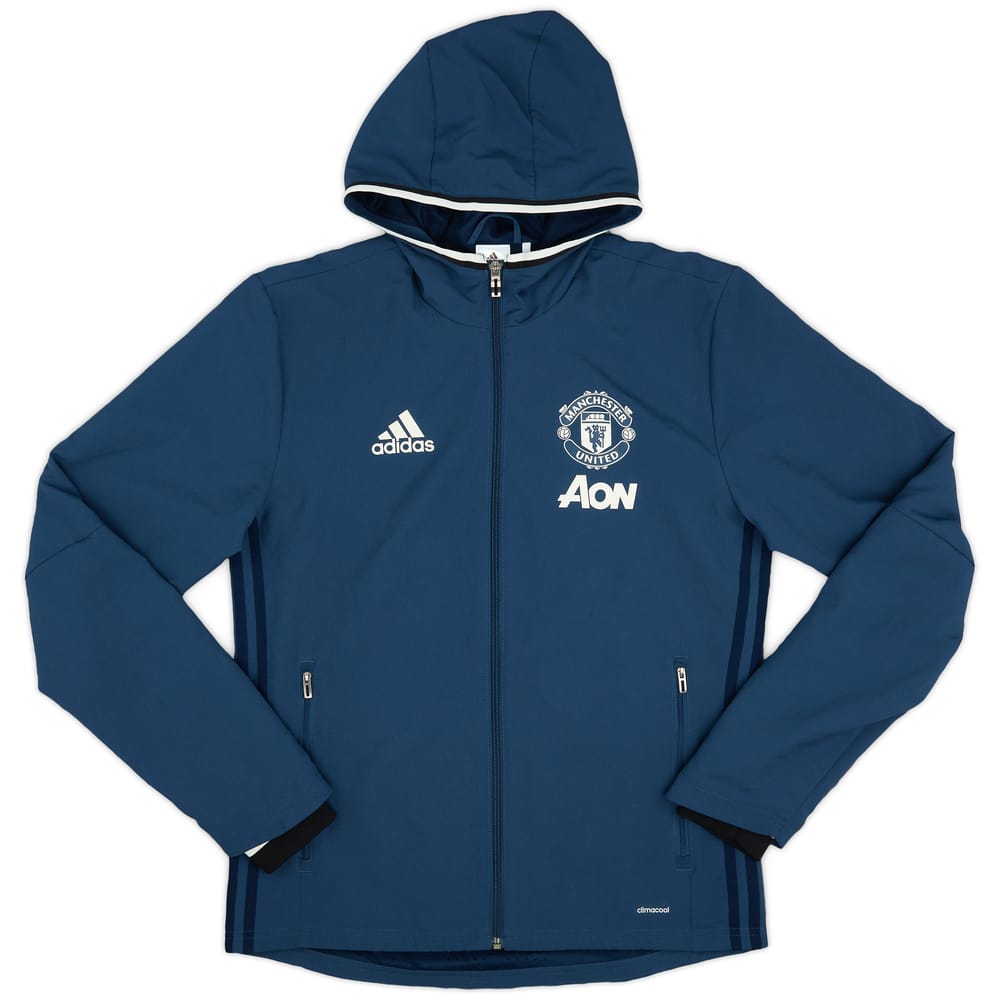 2016-17 Manchester United adidas Hooded Track Jacket - 9/10 - (S)