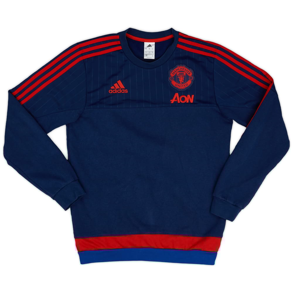 2015-16 Manchester United adidas Sweat Top - 9/10 - (S)