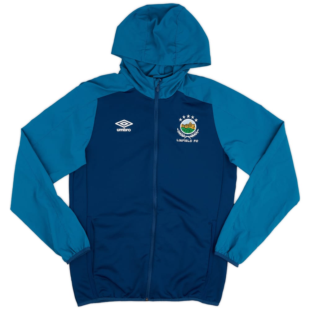 2016-17 Linfield Umbro Hooded Track Jacket - 9/10 - (M)