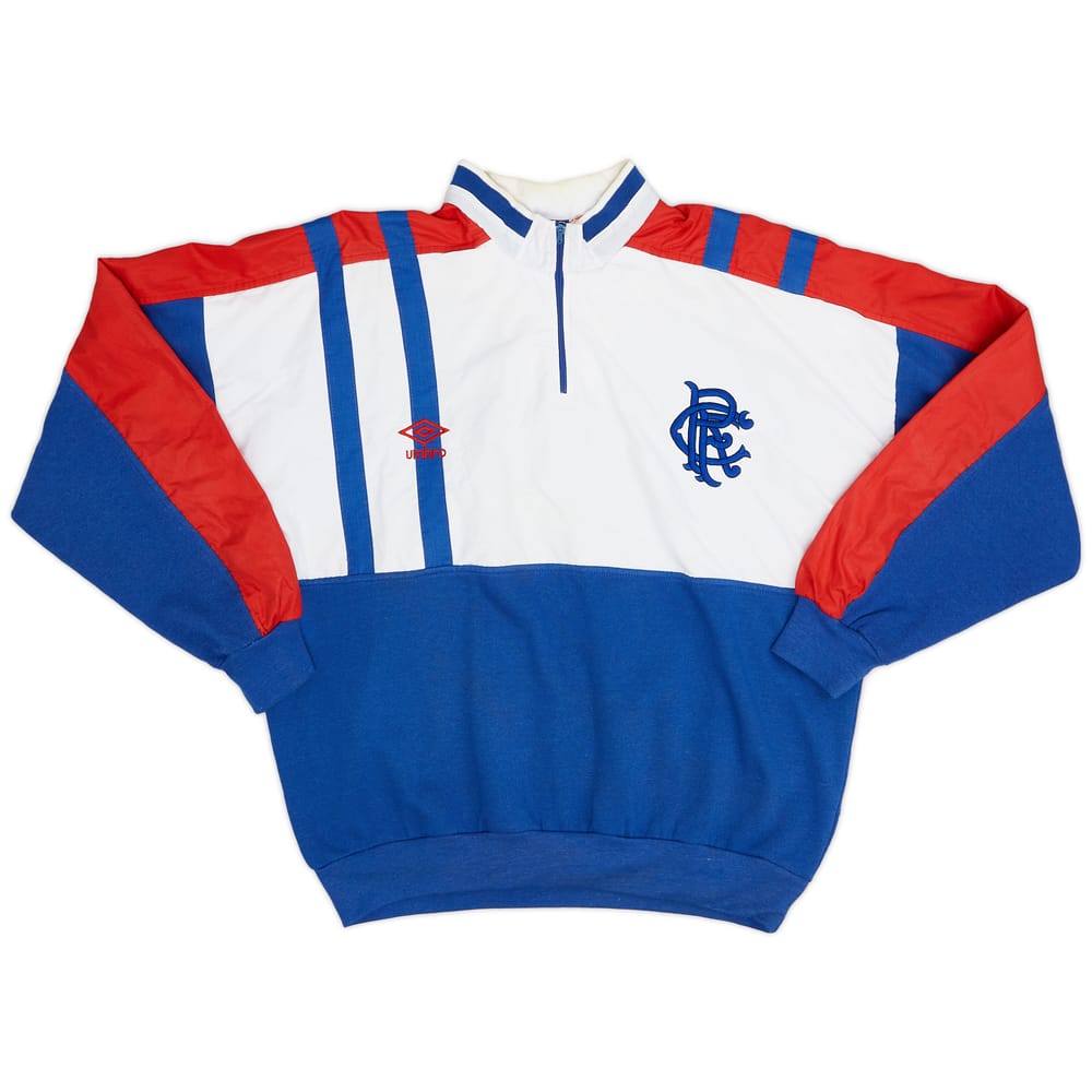 1987-90 Rangers Umbro 1/4 Zip Sweat Top - 8/10 - (M)