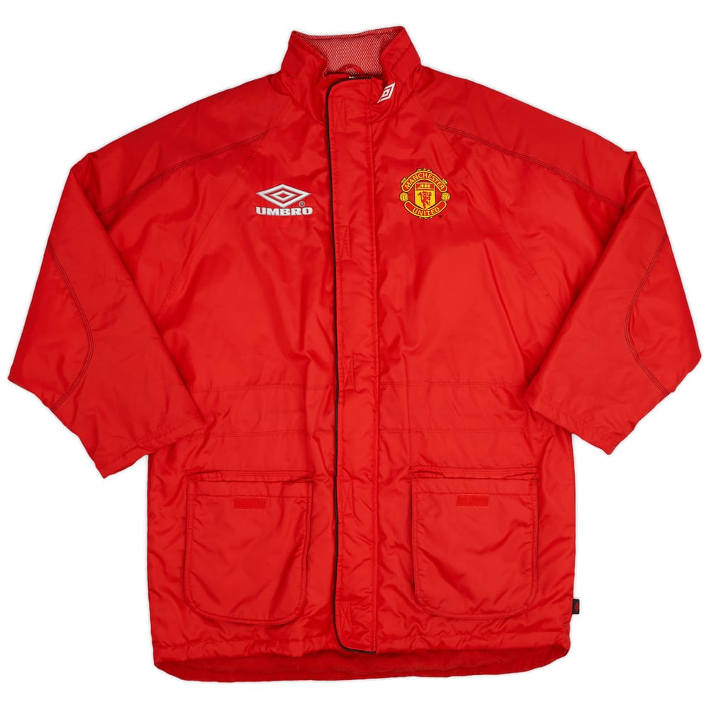 1998-99 Manchester United Umbro Padded Bench Coat - 9/10 - (XL)