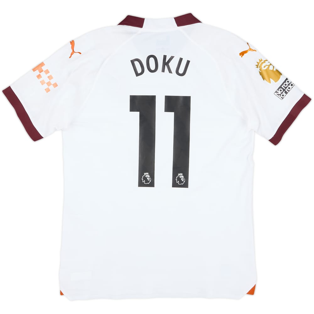 2023-24 Manchester City Match Issue Away Shirt Doku #11