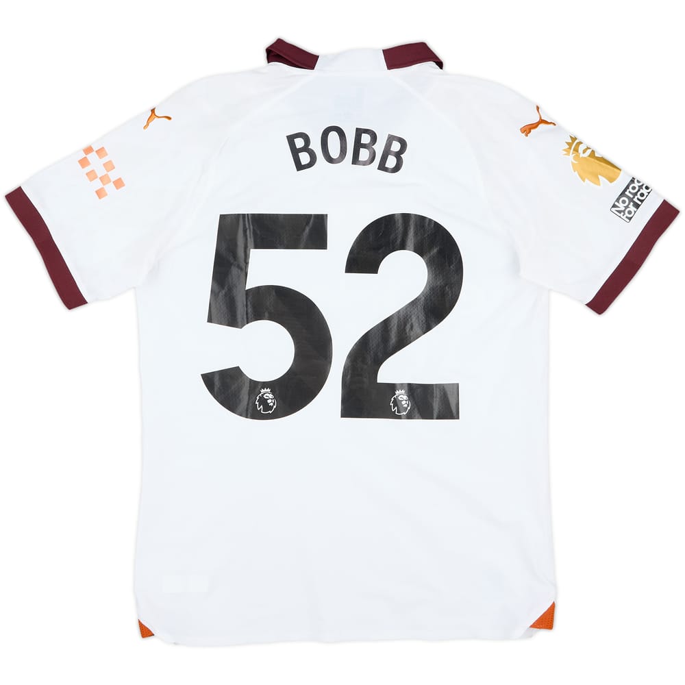 2023-24 Manchester City Match Issue Away Shirt Bobb #52