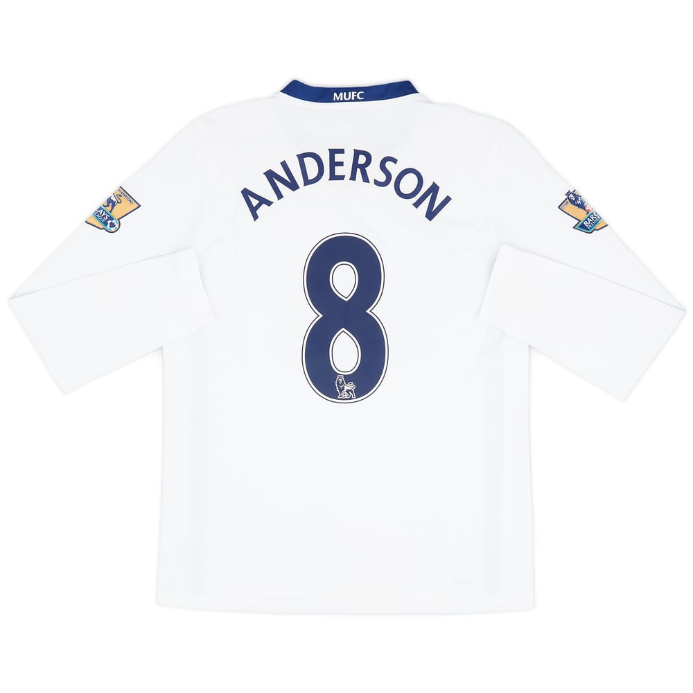 2008-10 Manchester United Away L/S Shirt Anderson #8 - 8/10 - (S)