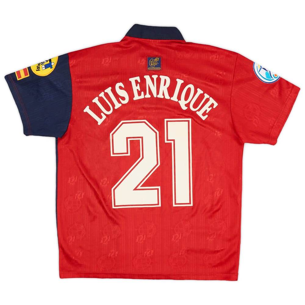 1996-98 Spain Home Shirt Luis Enrique #21- 9/10 - (M)