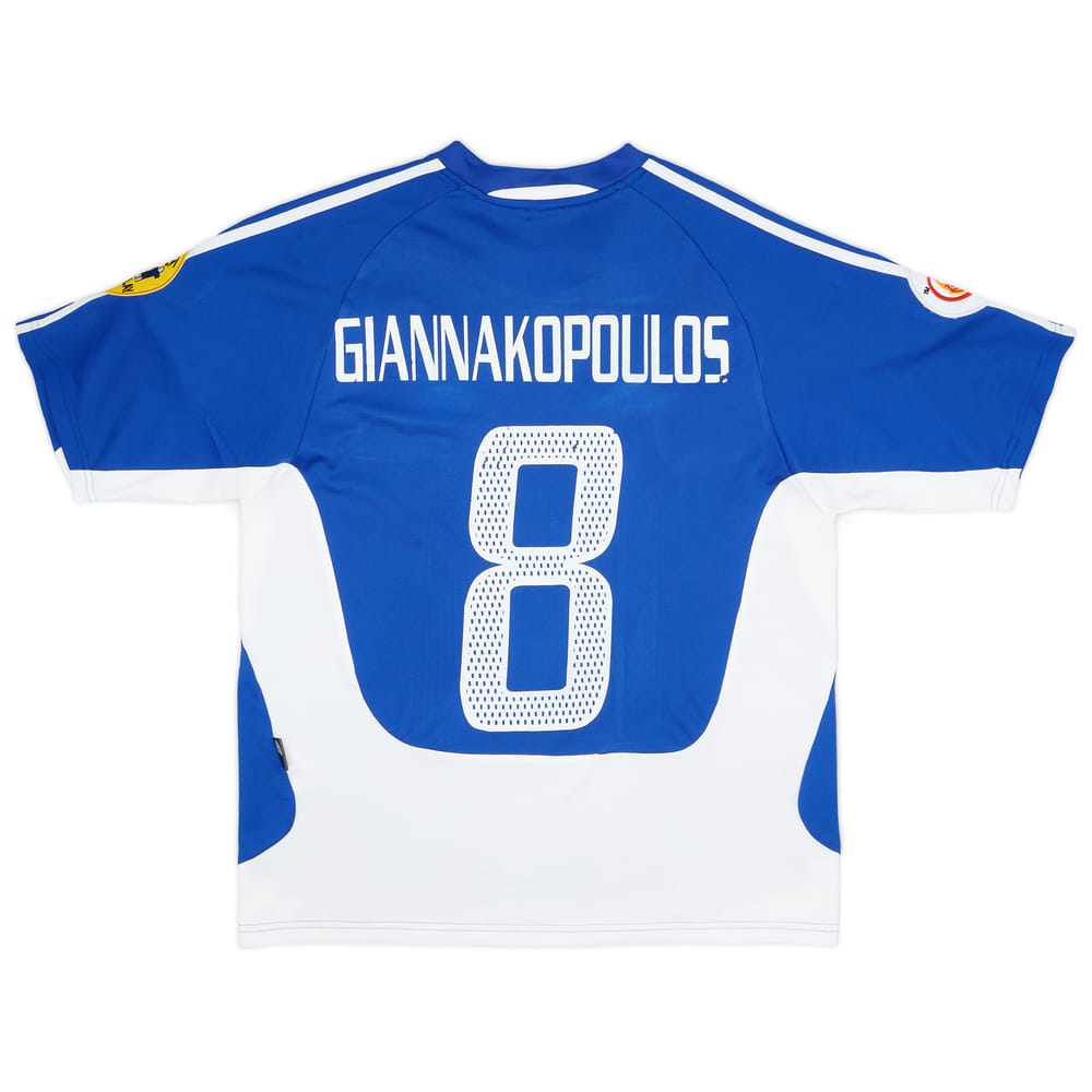 2004-06 Greece Home Shirt Giannakopoulos #8 - 6/10 - (M)