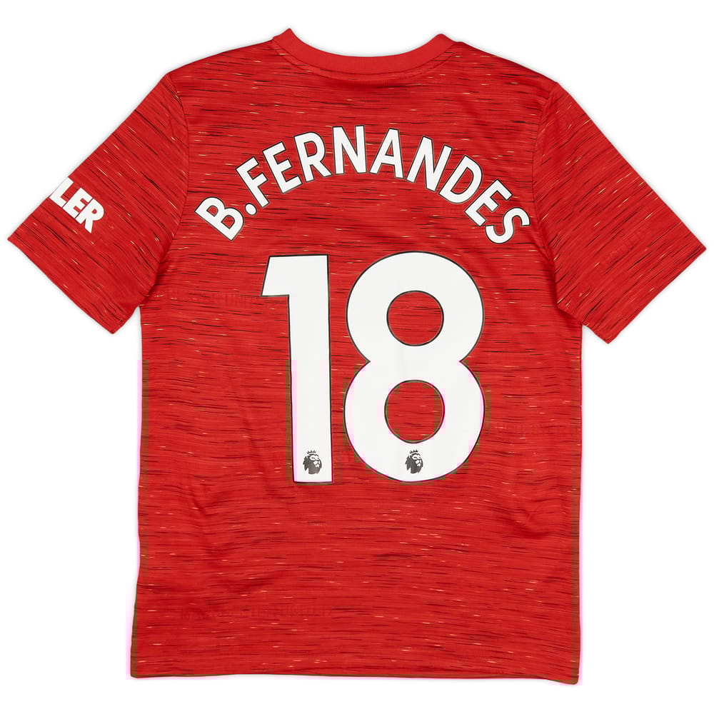 2020-21 Manchester United Home Shirt B. Fernandes #18 - 9/10 - (L.Boys)