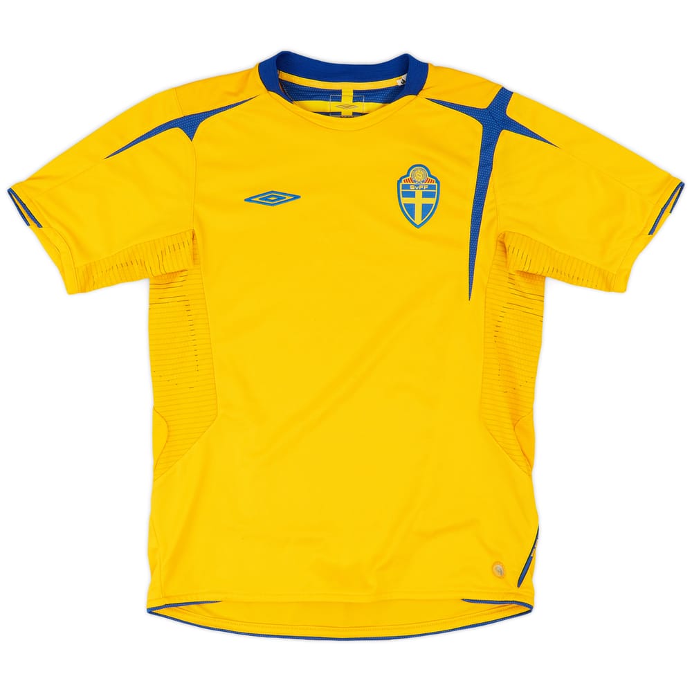 2007-09 Sweden Home Shirt - 9/10 - (L.Boys)
