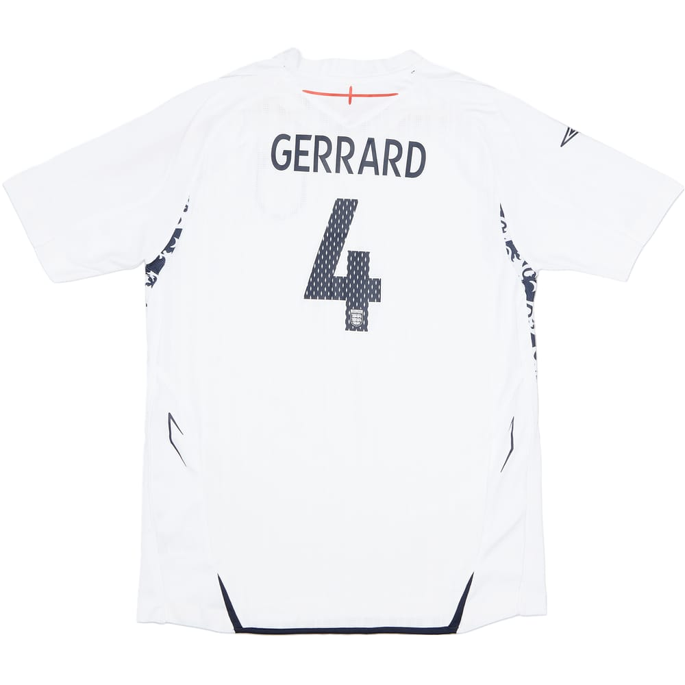 2007-09 England Home Shirt Gerrard #8 - 9/10 - (XL.Boys)