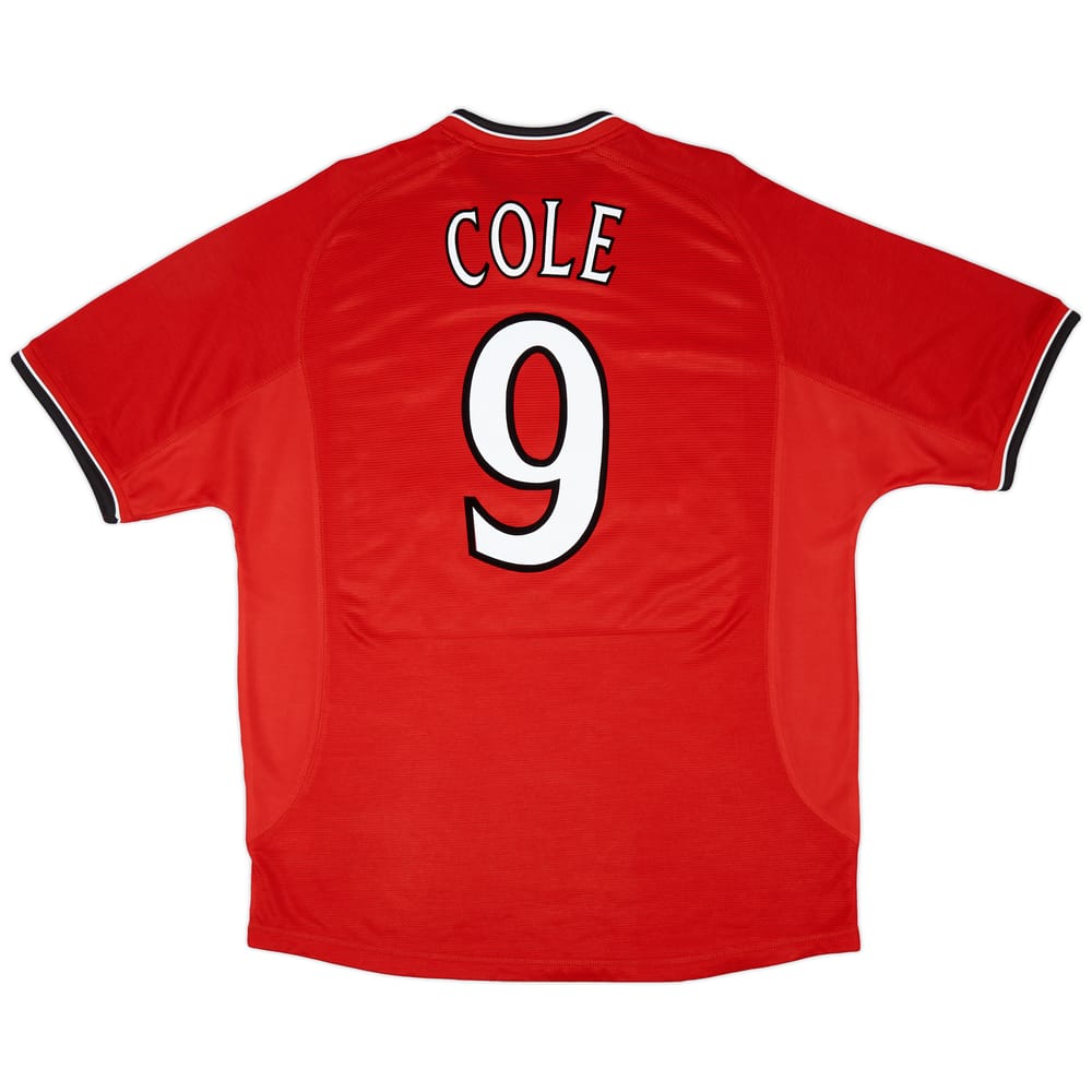 2000-02 Manchester United Home Shirt Cole #9 - 9/10 - (XL)