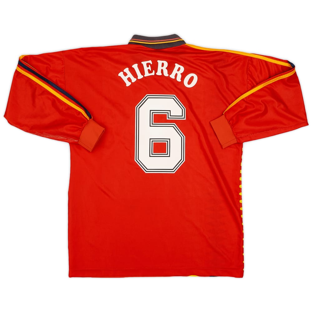 1994-96 Spain Home L/S Shirt Hierro #6 - 7/10 - (M)