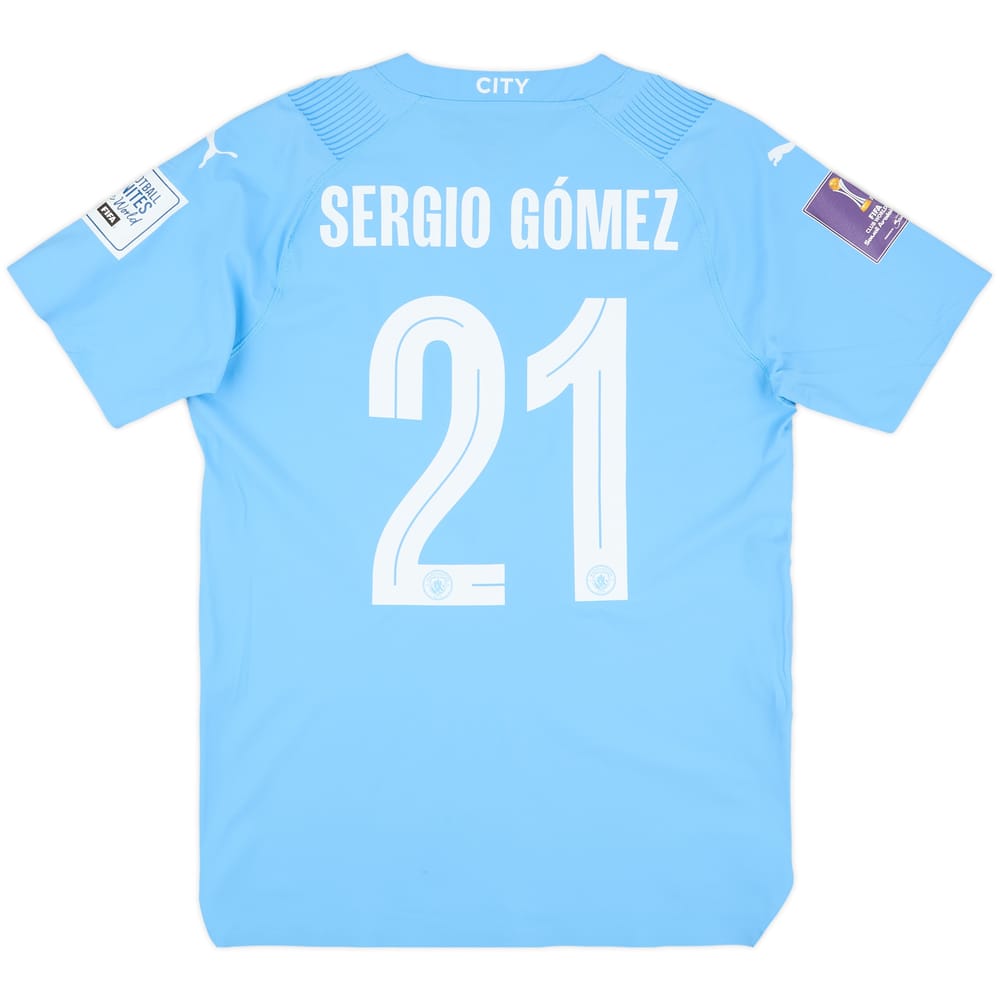 2023-24 Manchester City Match Issue Club World Cup Home Shirt Sergio Gómez #21