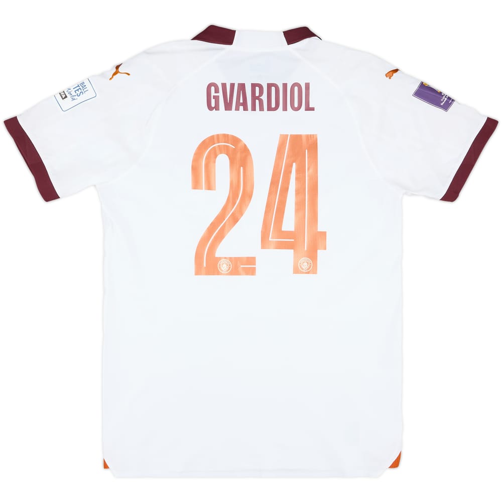 2023-24 Manchester City Match Issue Club World Cup Away Shirt Gvardiol #24