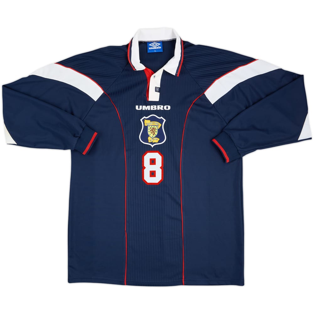 1996-98 Scotland Match Issue Home L/S Shirt #8