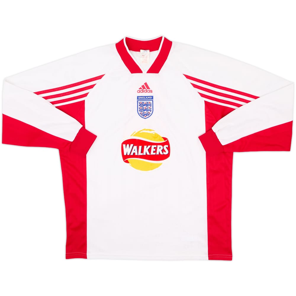 Camiseta de local versión de partido de England Schoolboys 1998-00 L/S #8