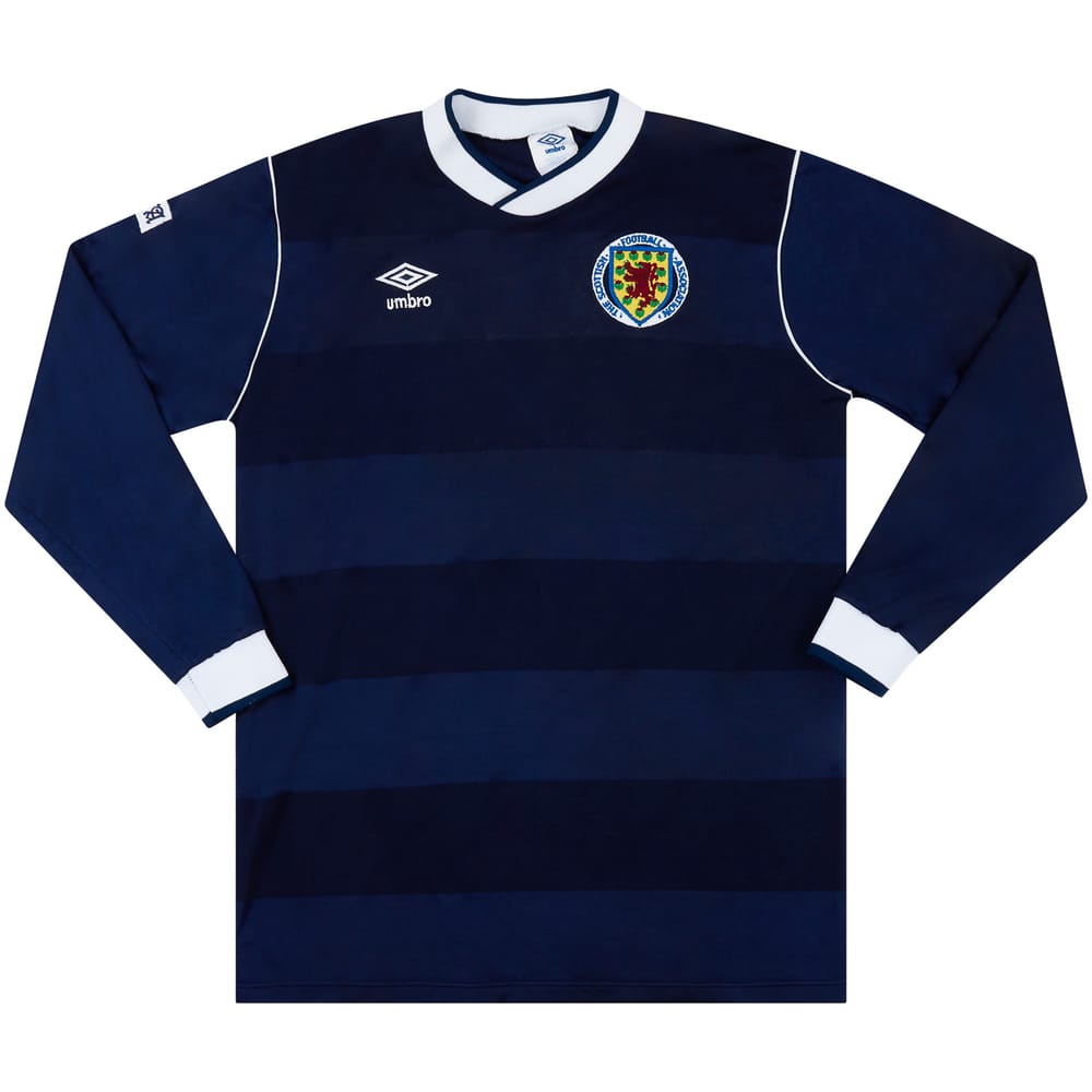1985-88 Scotland Match Issue Home L/S Shirt #13 (Narey)