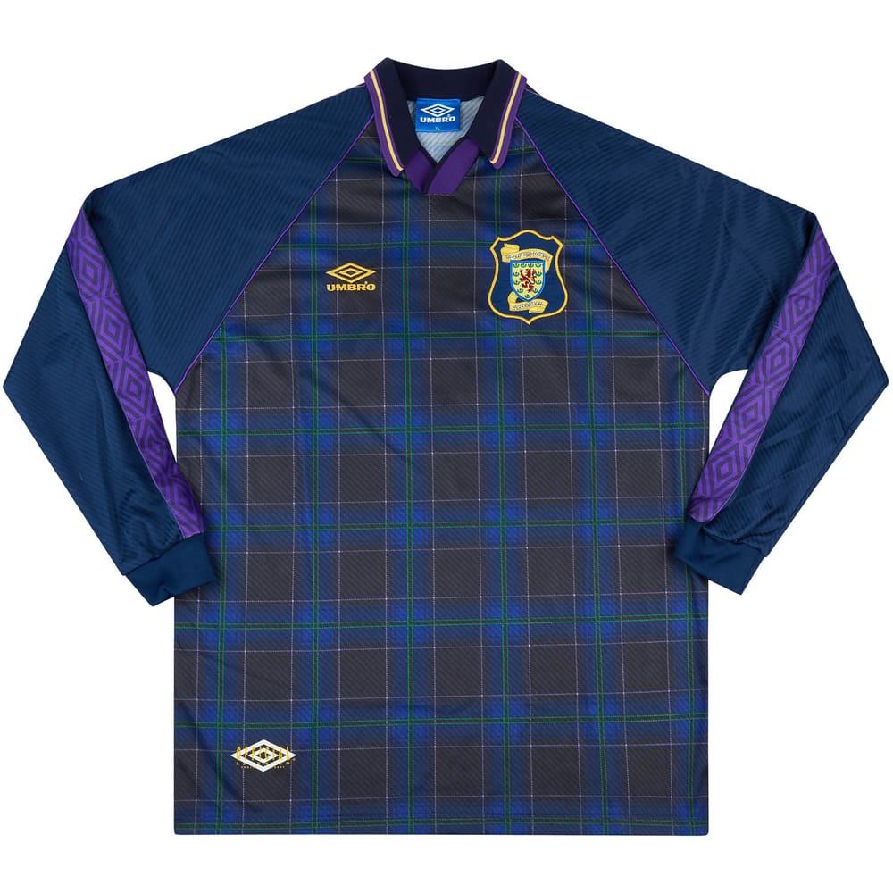 1994-96 Scotland Match Issue Home L/S Shirt #8