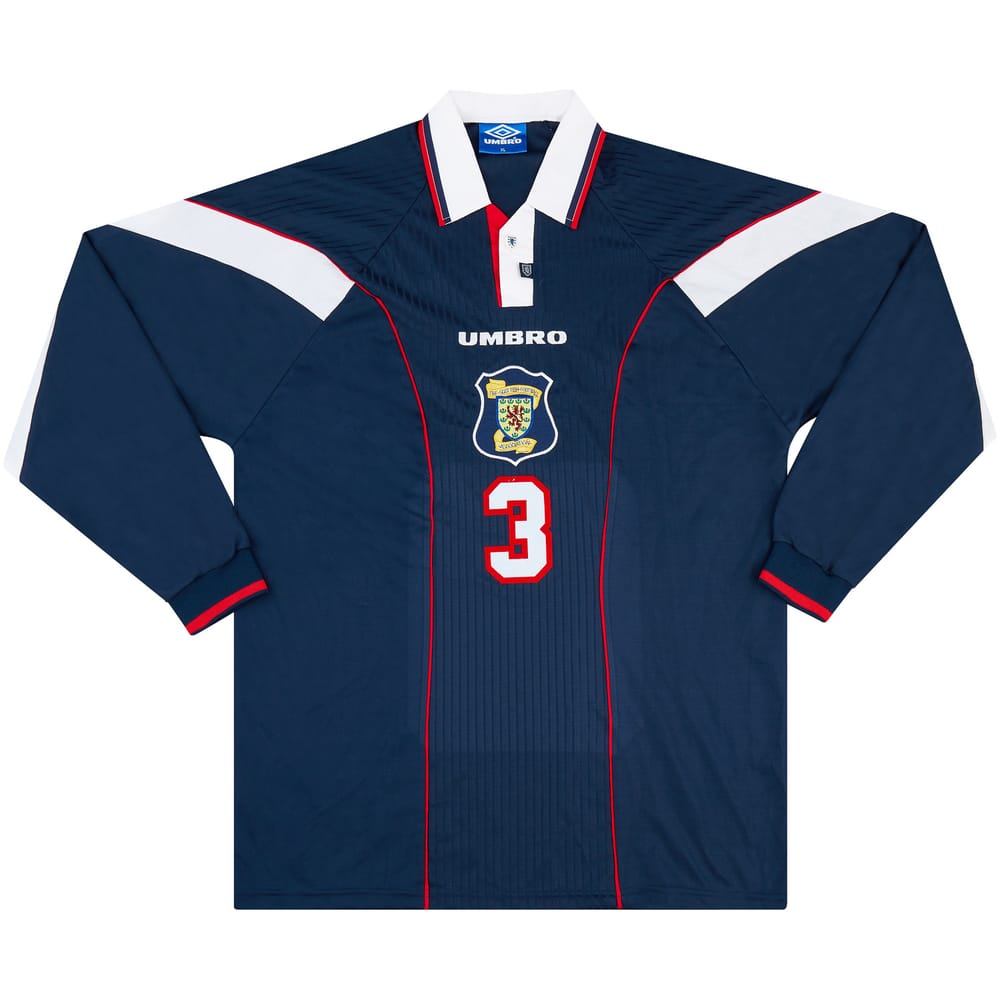 1998 Scotland Match Worn Home L/S Shirt #3 (Boyd) v Denmark