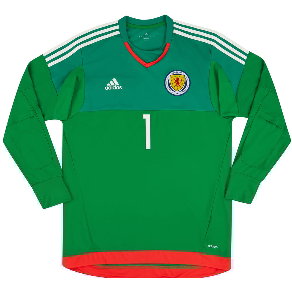 2016-17 Scotland Player Issue GK Home Shirt #1 (Excellent)