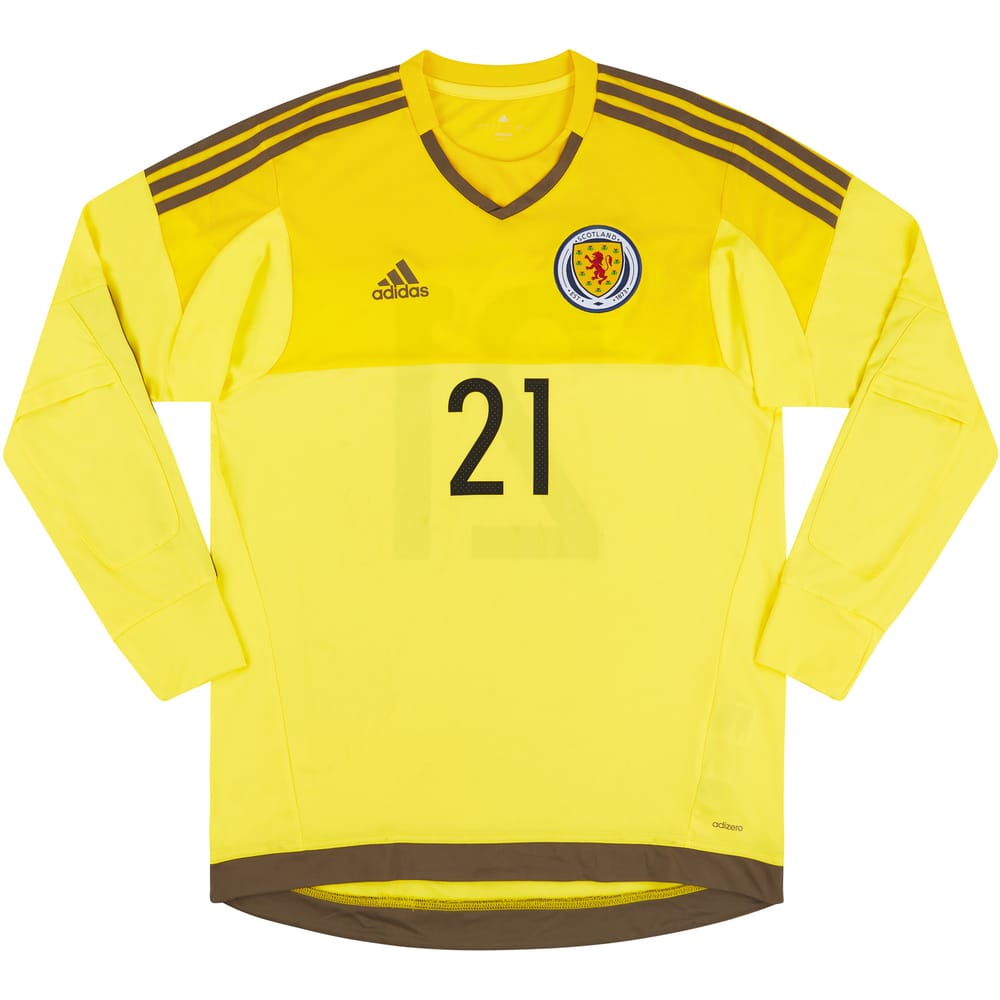 2016-17 Scotland Player Issue GK Away Shirt #21 (Excellent)