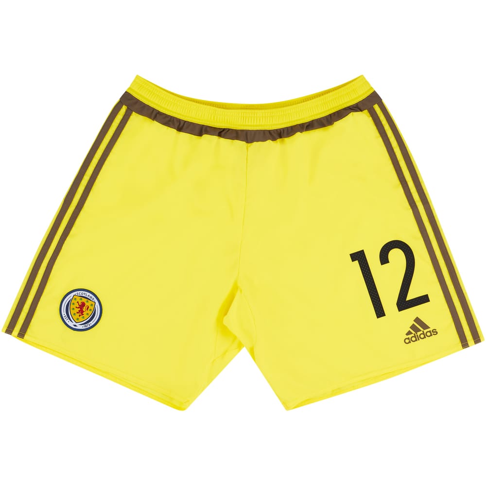2016-17 Scotland Player Issue GK Away Shorts #12 (Excellent)