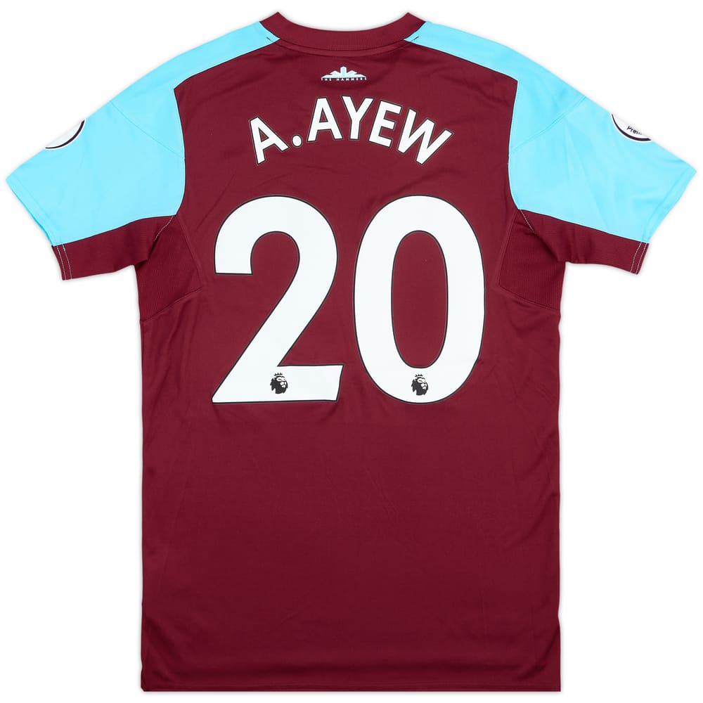 2017-18 West Ham Match Issue Home Shirt A. Ayew #20