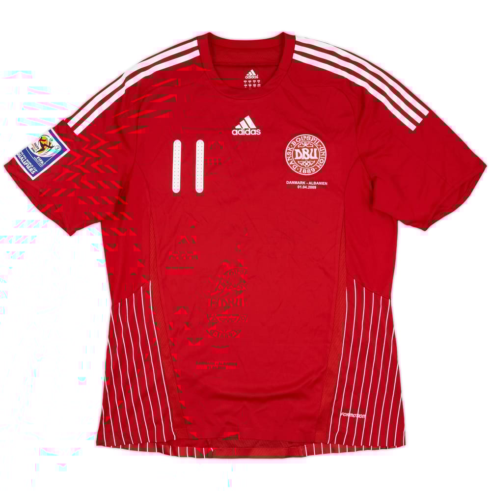 2009 Denmark Match Worn Home Shirt #11 (Larsen) v Albania