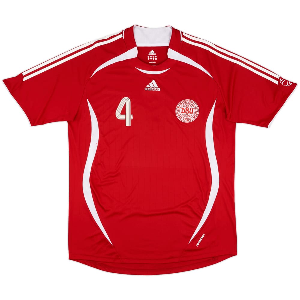 2006-08 Denmark Match Issue Home Shirt #4