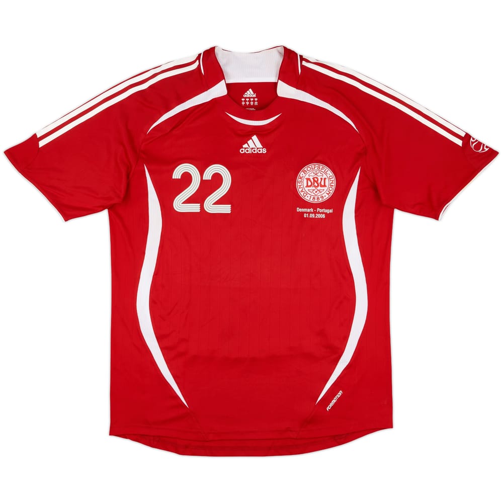2006 Denmark Match Issue Home Shirt #22