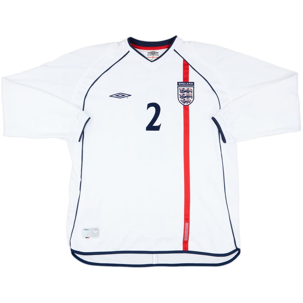 2001-02 England Match Issue Home L/S Shirt #2 (Brown)