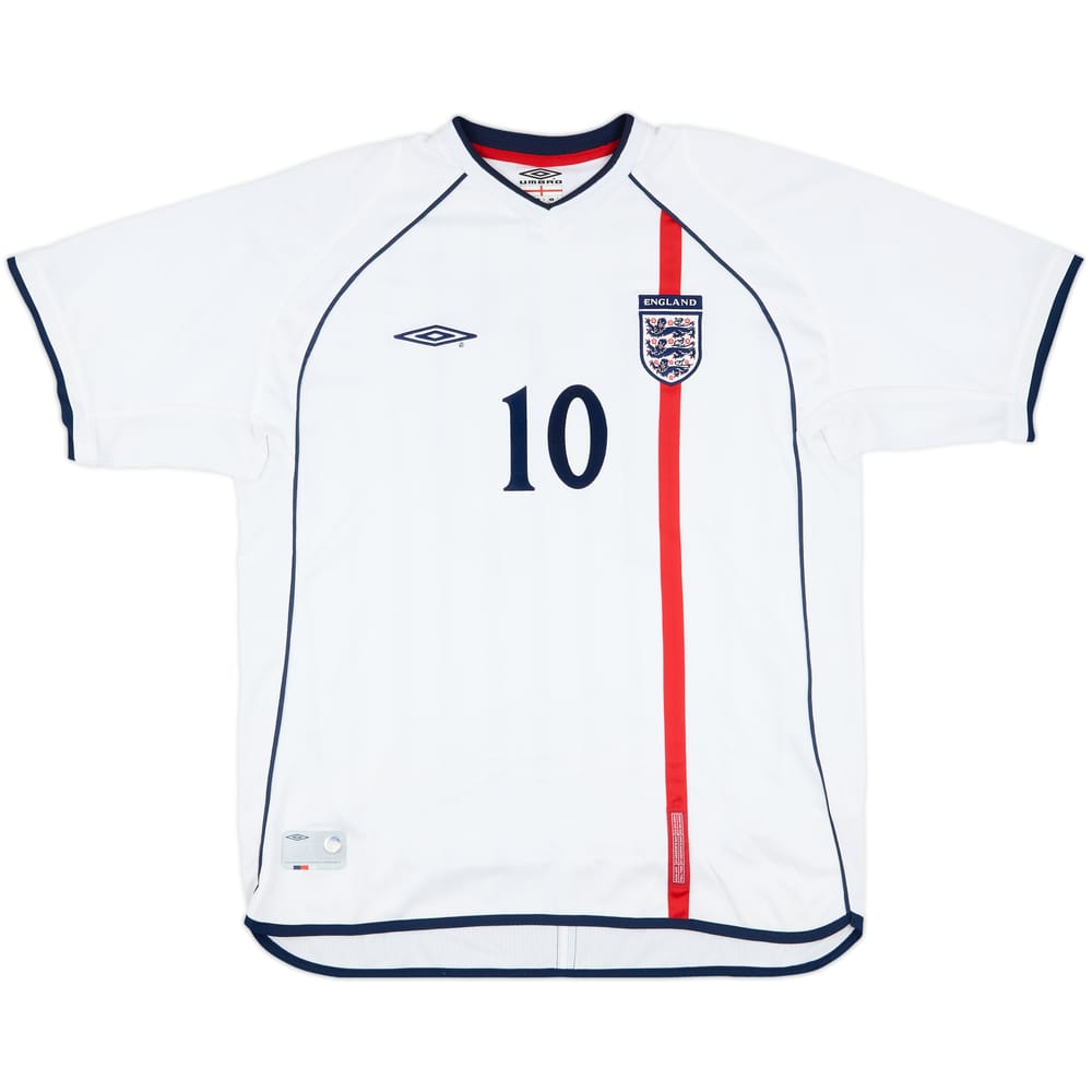 2001 England U-16 Match Issue Home Shirt #10 (Donnelly) v Italy