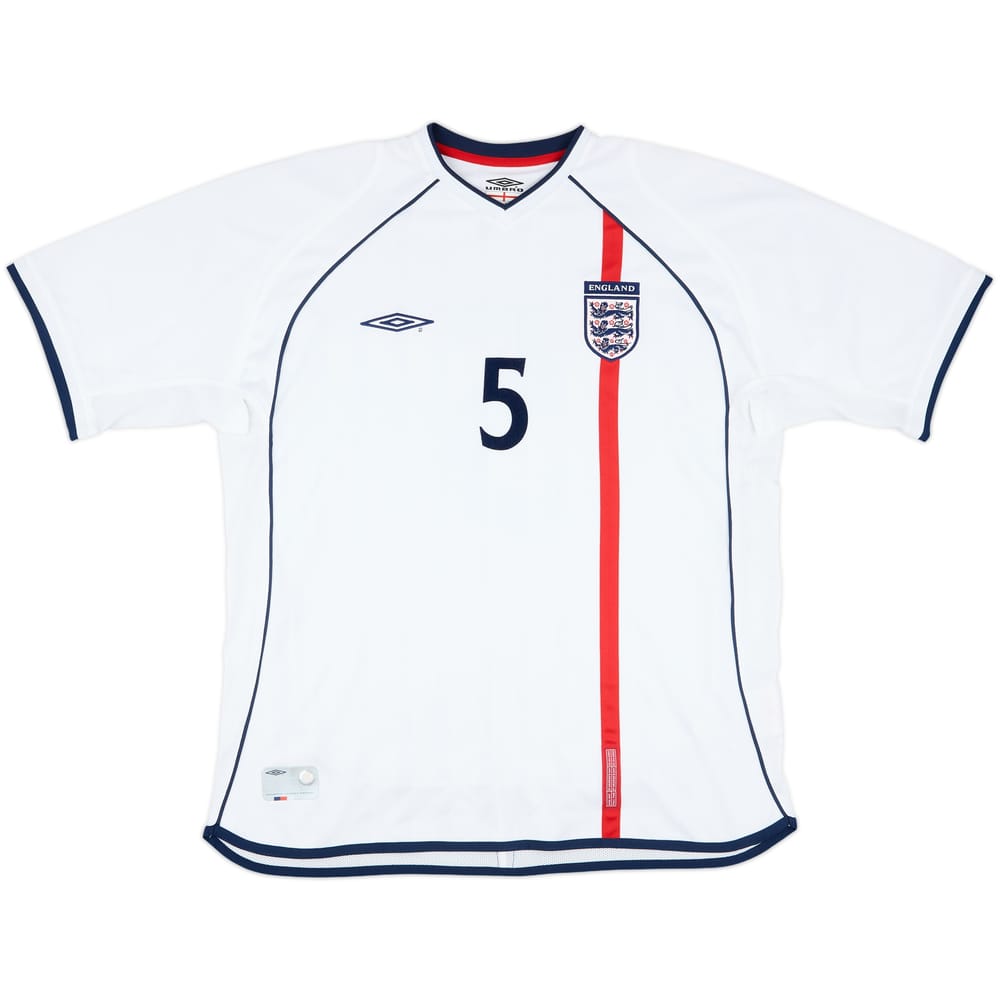 2001-02 England Match Issue Home Shirt #5 (Brown)
