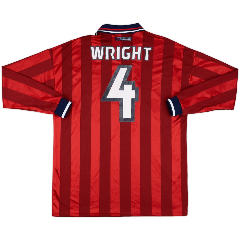 1999 England Match Issue World Youth Championship Away L/S Shirt Wright #4