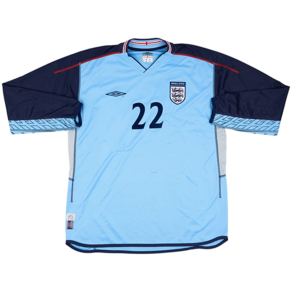 2002-03 England U-21 Match Issue GK Shirt #22 (Evans)