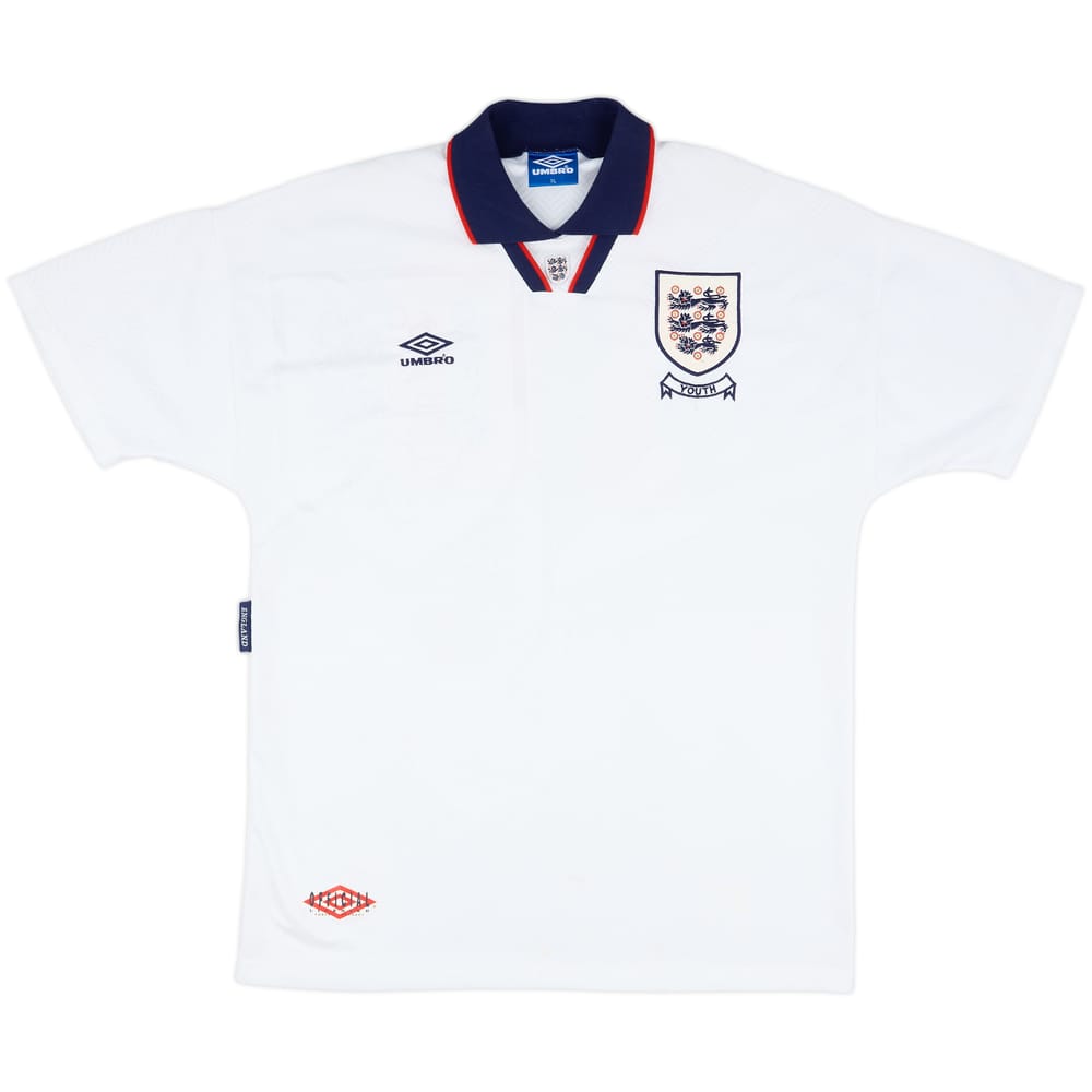 1993 England U-18 Match Issue Home Shirt #10 (Thompson)