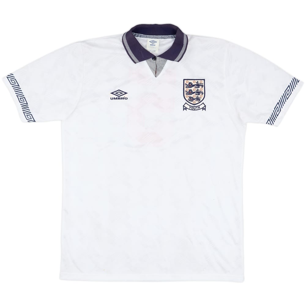 1992 England U-18 Match Issue Home Shirt #5 (Casper)