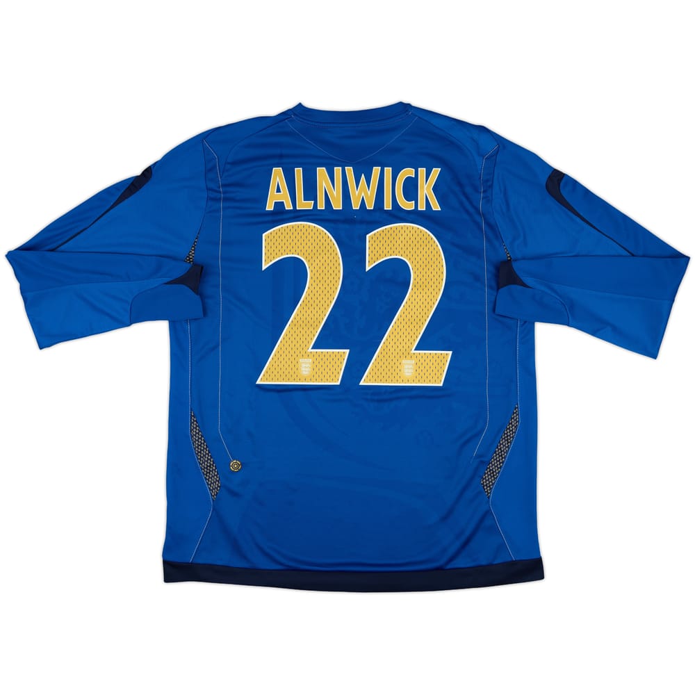 2007 England U-21 Match Issue GK Shirt Alnwick #22