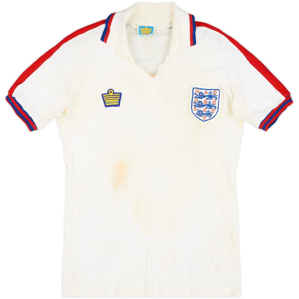 1976-80 England Match Worn Home Shirt #4 (Thompson)
