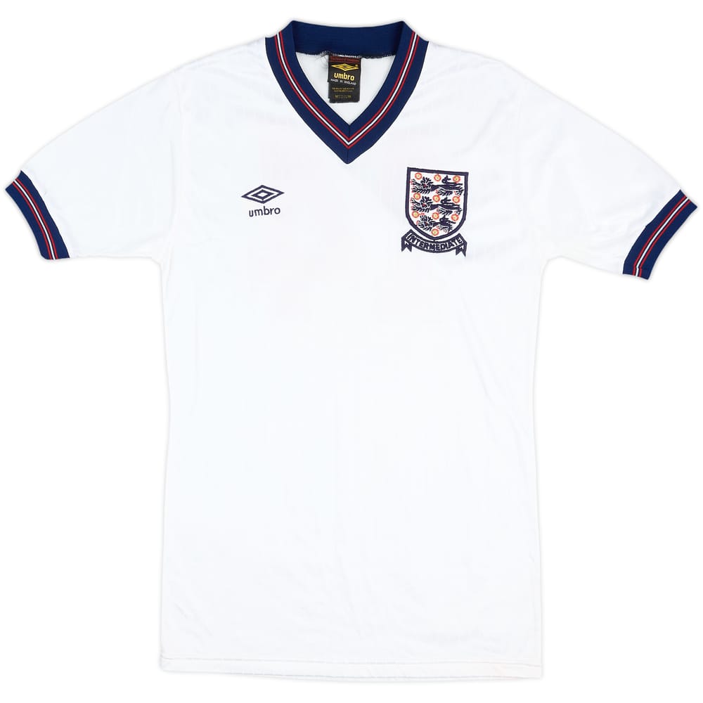 1984 England U-21 Match Issue Home Shirt #14 (McMahon)