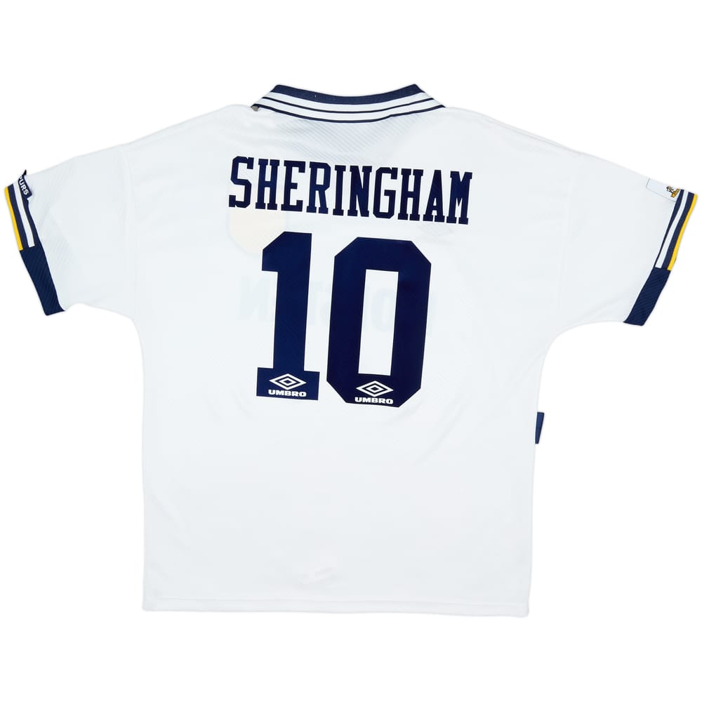 1993-95 Tottenham Home Shirt Sheringham #10 - 7/10 - (XL)