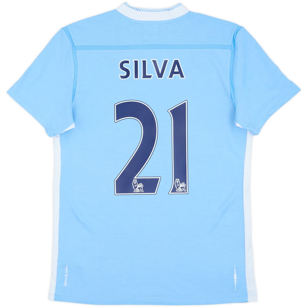 2011-12 Manchester City Home Shirt Silva #21 - 6/10 - (S)