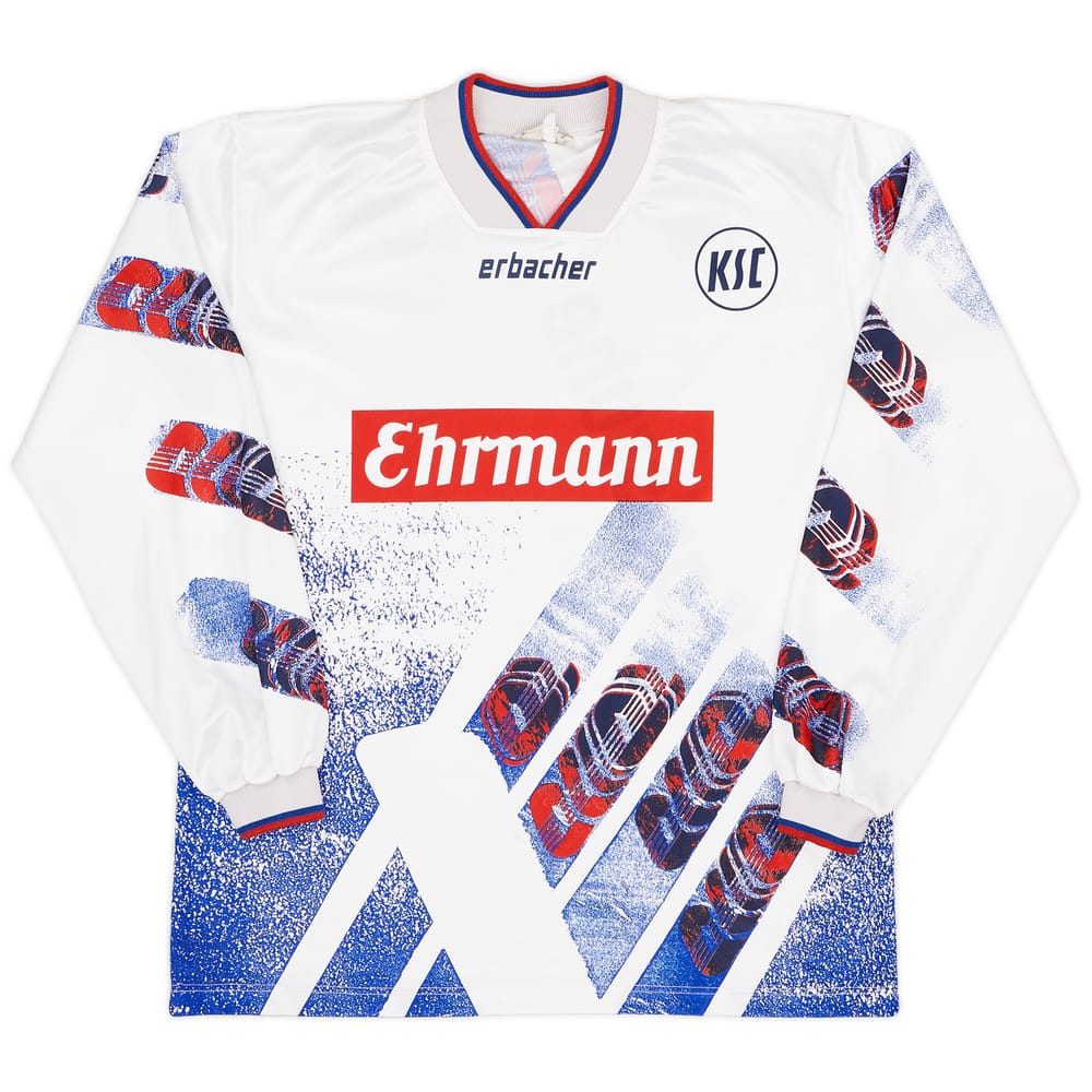 1993-95 Karlsruhe Home L/S Shirt - 9/10 - (L)