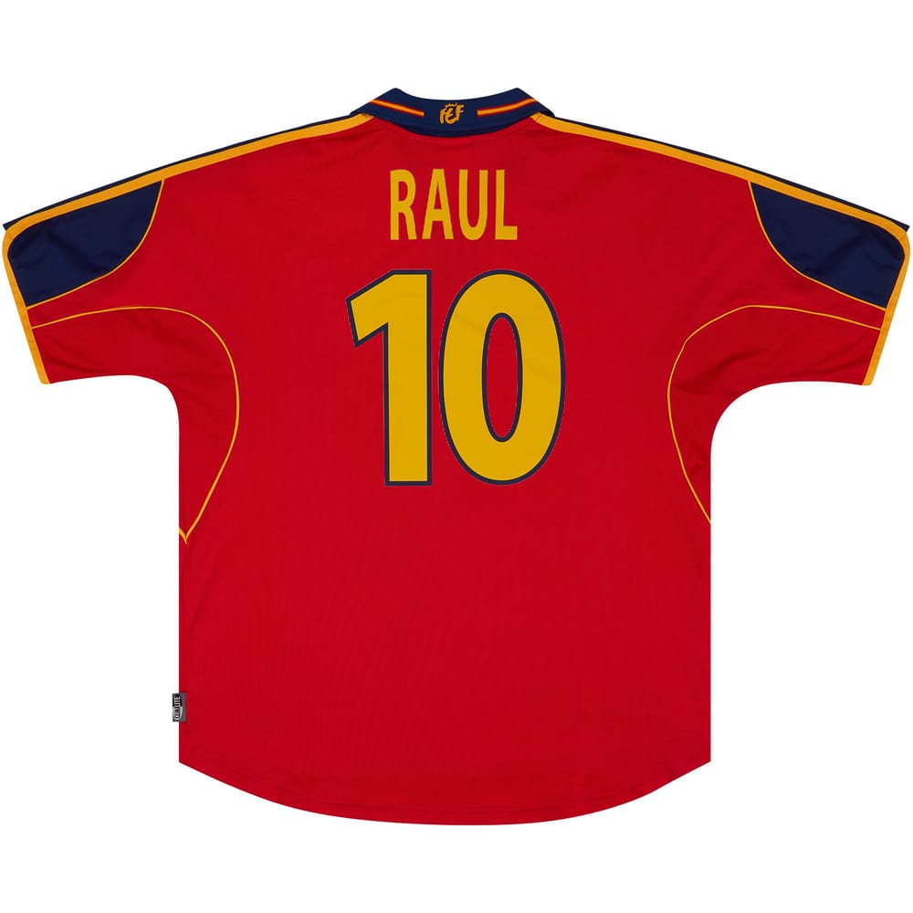 1999-02 Spain Home Shirt Raul #10 (Very Good - 6/10)