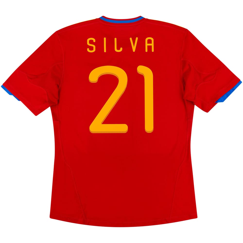 2009-10 Spain Home Shirt Silva #21 - 8/10