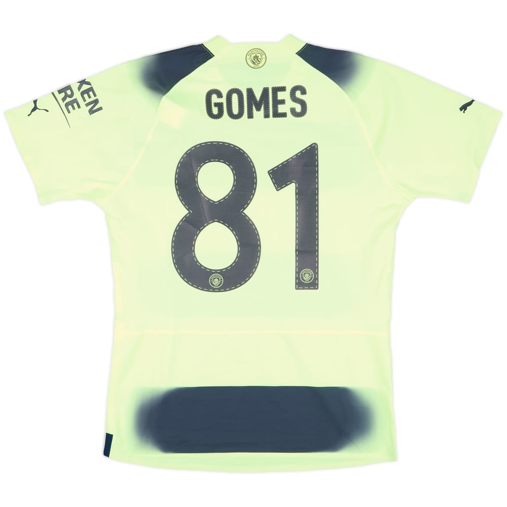 2022-23 Manchester City Match Issue FA Cup Third Shirt Gomes #81