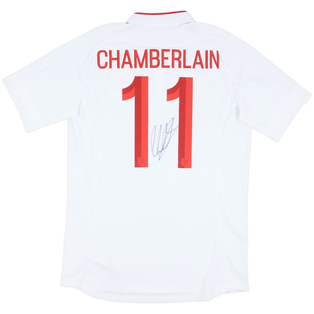 2012 England Match Issue Signed Home Shirt Chamberlain #11 (v Ukraine)