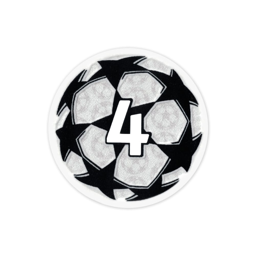 2021-24 UEFA Champions League 4 Times Winners Player Issue Badge of Honour Patch