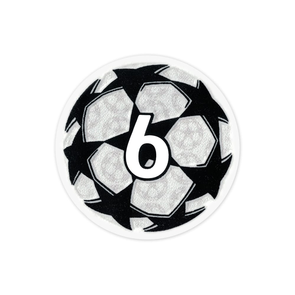 2021-24 UEFA Champions League 6 Times Winners Player Issue Badge of Honour Patch