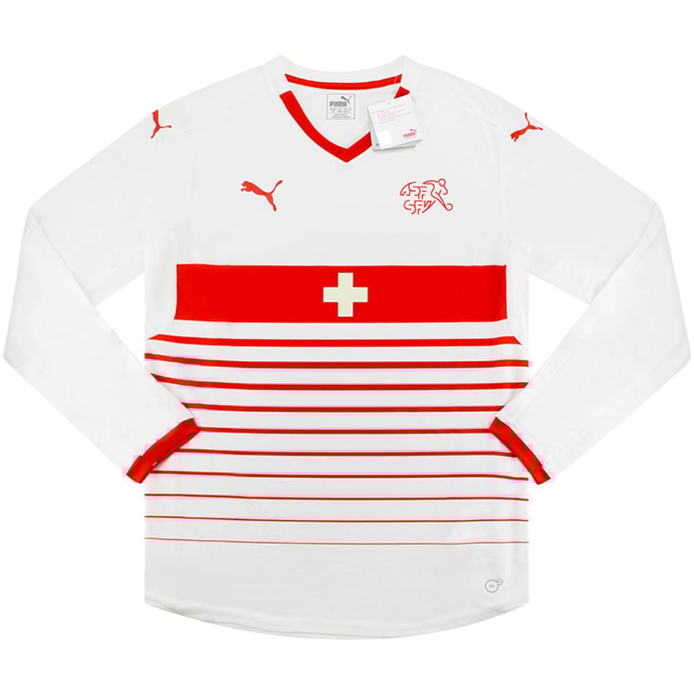 2016-17 Switzerland Player Issue Away L/S Shirt (PRO Fit) - NEW