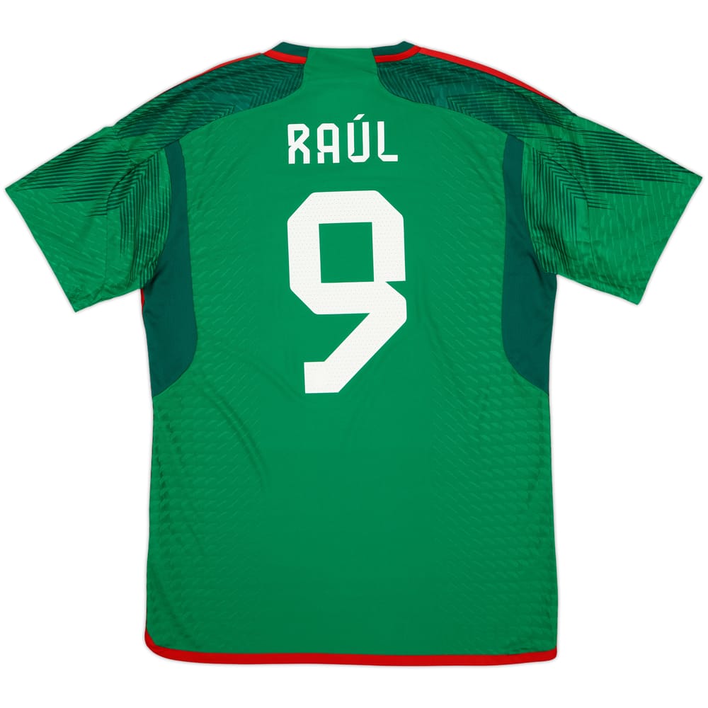 2022 Mexico Authentic Home Shirt Raul #9 (L)